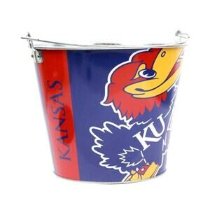 Kansas Jayhawks Metal Beer Bucket Retro 6 Bottles New Bar NCAA